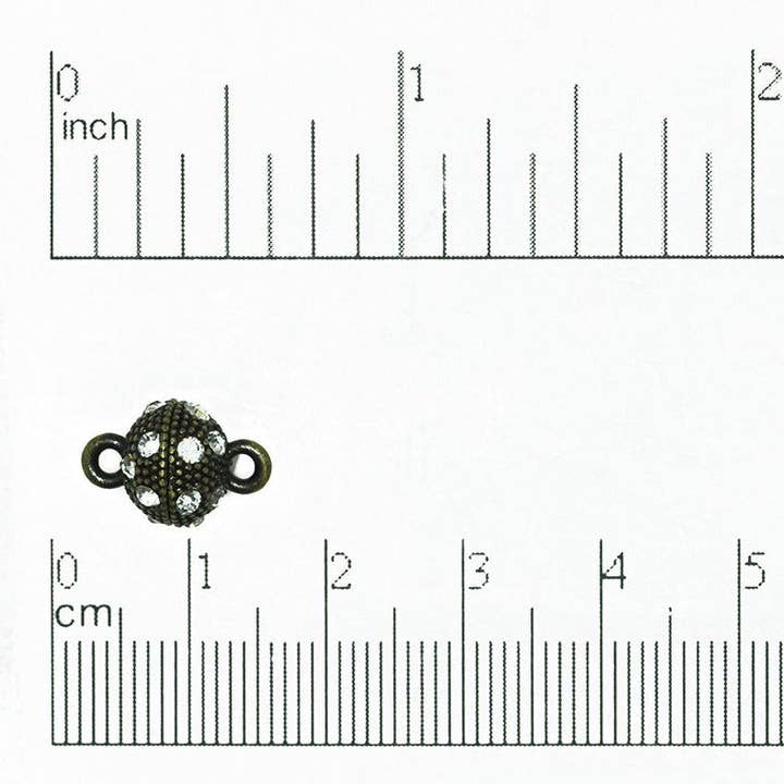 Fermoir magnétique en cristal facetté 14mm x 10mm - En laiton - Vendu à l'unité - CL/MC8 pour la vente par Continental Beads