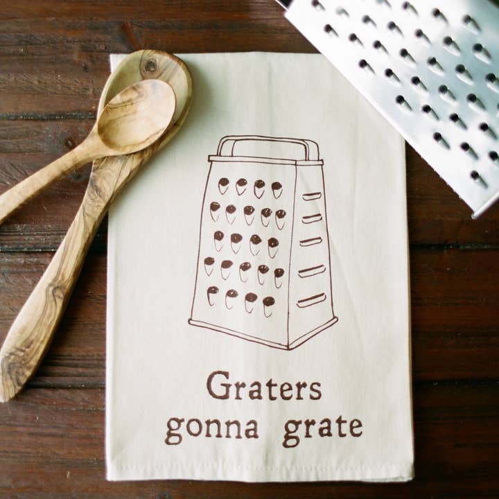 Graters Gonna Grate - Towel for wholesale by Green Pea Press