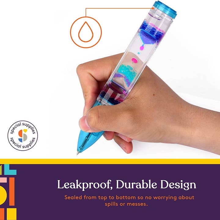 Special Supplies - Wholesale Pen - Liquid Motion Pens, 6 Pack Colorful Hourglass Timer Pens with Droplet Movement5