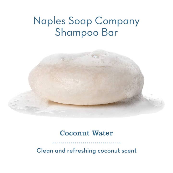 Naples Soap Company | Clean Beauty, Natural Bath & Body - Wholesale Shampoo Puck/Solid Shampoo - Coconut Water Shampoo Bar – Refresh & Restore1