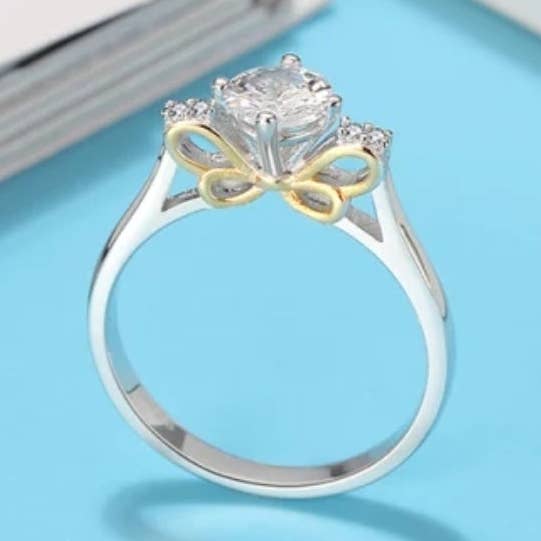 Anello solitario con zirconia cubica impiallacciato di diamanti 1ct .820R100 per la vendita all'ingrosso da parte di Diamond Veneer Travel Jewelry