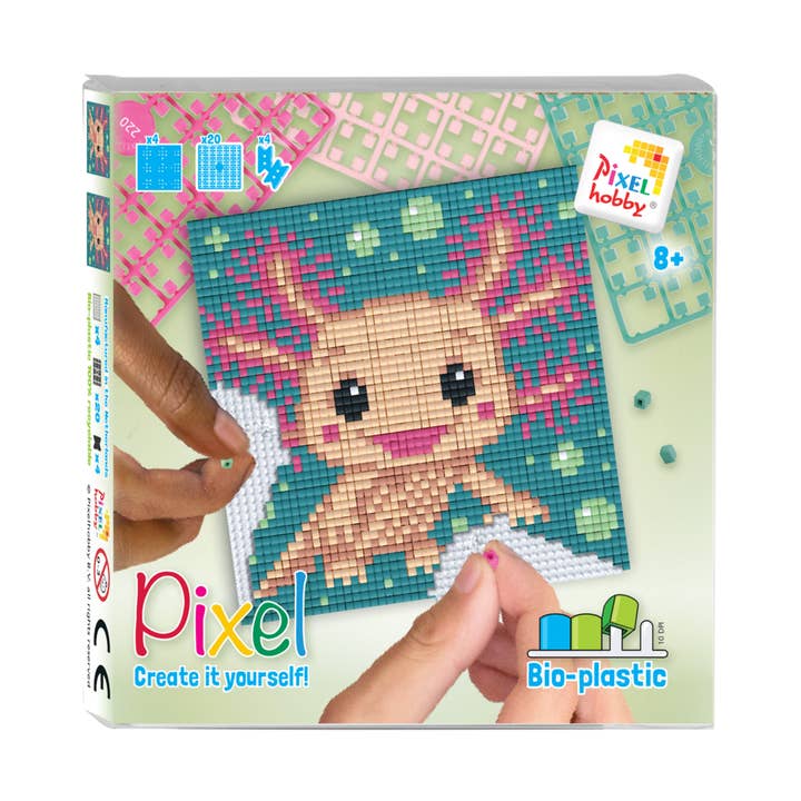 Gør-det-selv Bæredygtig Gave Pixel Classic Sæt - Axolotl for engroshandel hos Pixelhobby
