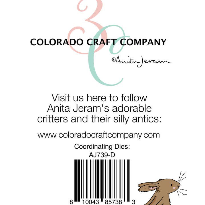Colorado Craft Company - Wholesale Christmas Decoration - AJ738 Anita Jeram~Sled Bunny