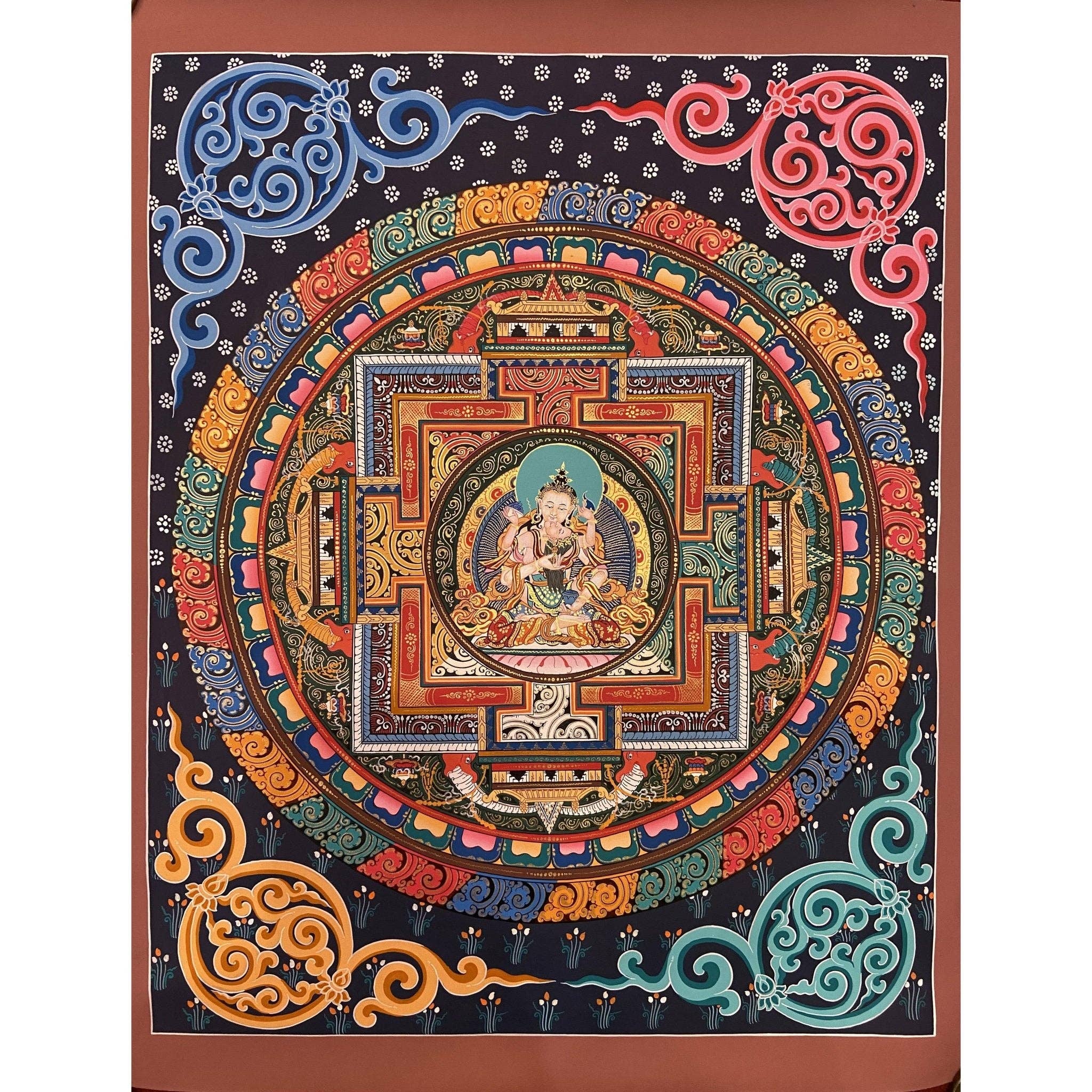Art Of Tibet - Wholesale Painting/Drawing - Vajrasattva Shakti Mandala Thangka0