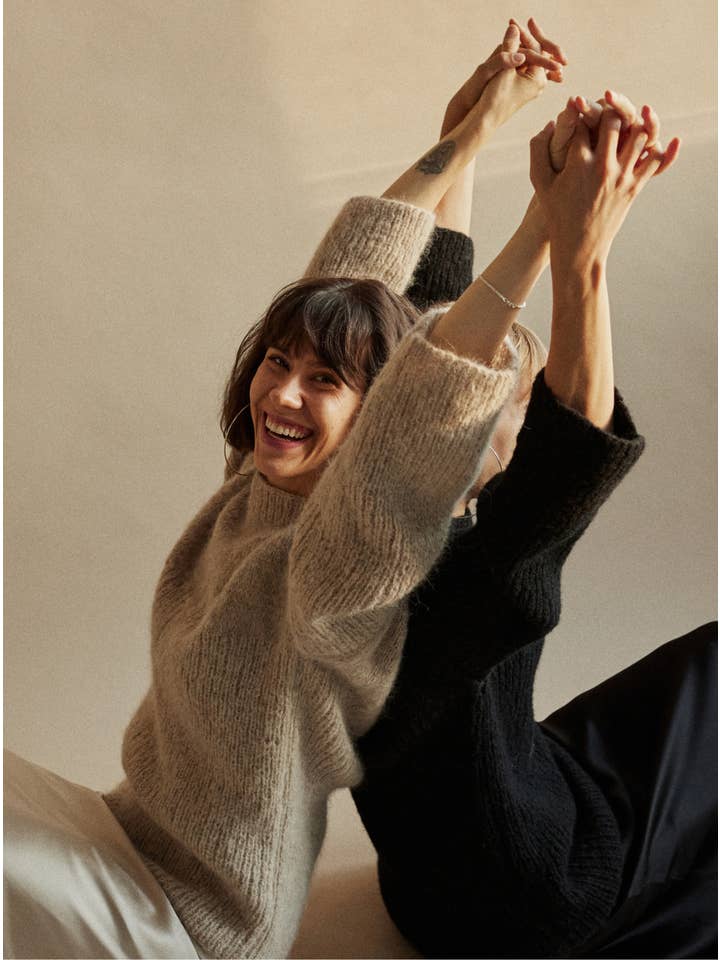 ASME STUDIOS - Wholesale Knit Sweater - Women's - Luca Sweater // Sand Alpaca Wool & Silk