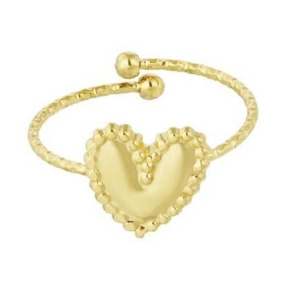 Ibiza Boutique - Wholesale Band/Stacked Ring - Ring heart small0