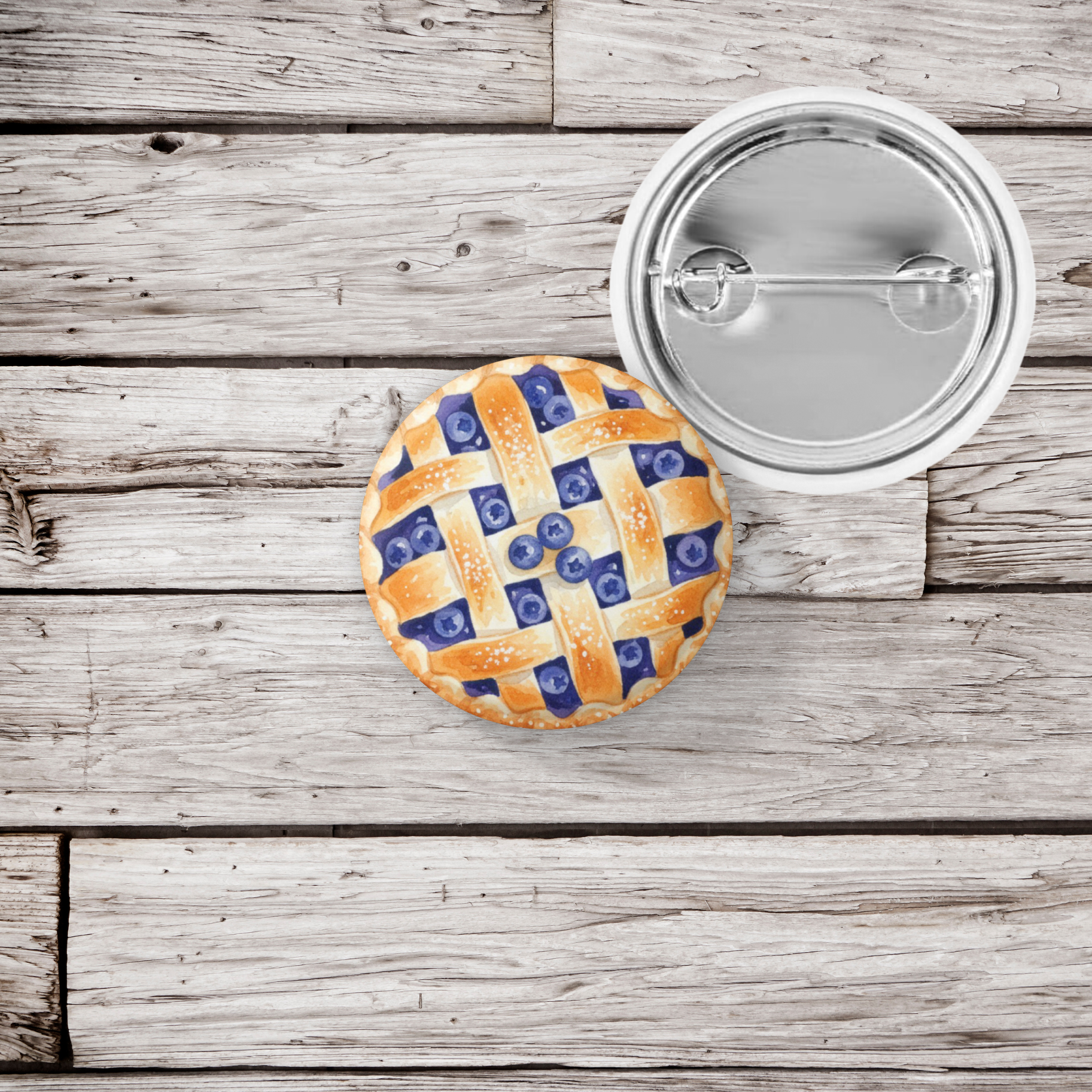 NatureCuts - Wholesale Lapel Pin/Button - Blueberry Pie Pin, Blueberry Pie Keychain, Pie Magnet3
