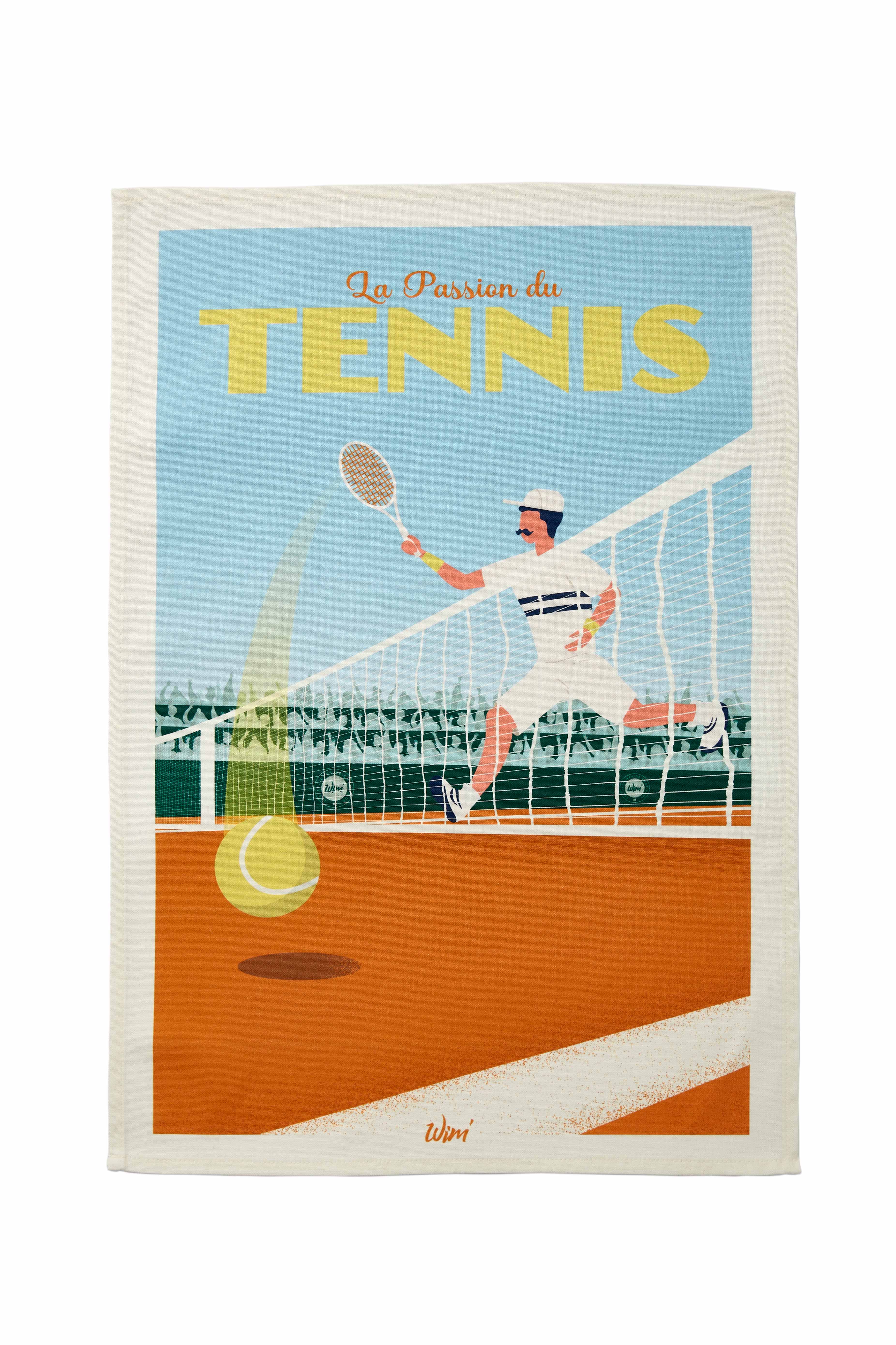 Coucke - Wholesale Tea Towel - WIM' - Set et match - Printed Tea Towel 50x75 in cotton1