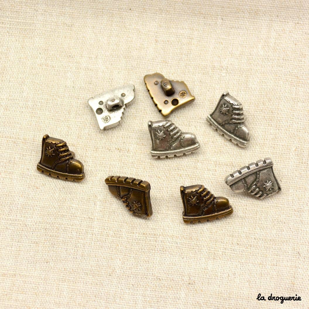 LA DROGUERIE - Vente Bouton à coudre/bouton-pression - Bouton "Randonnée brodequin" 18 mm3