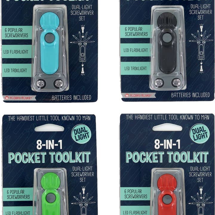 ET Products - Wholesale Retailer Display - Home & Living - 8 in 1 Pocket Toolkit 12-Unit Display