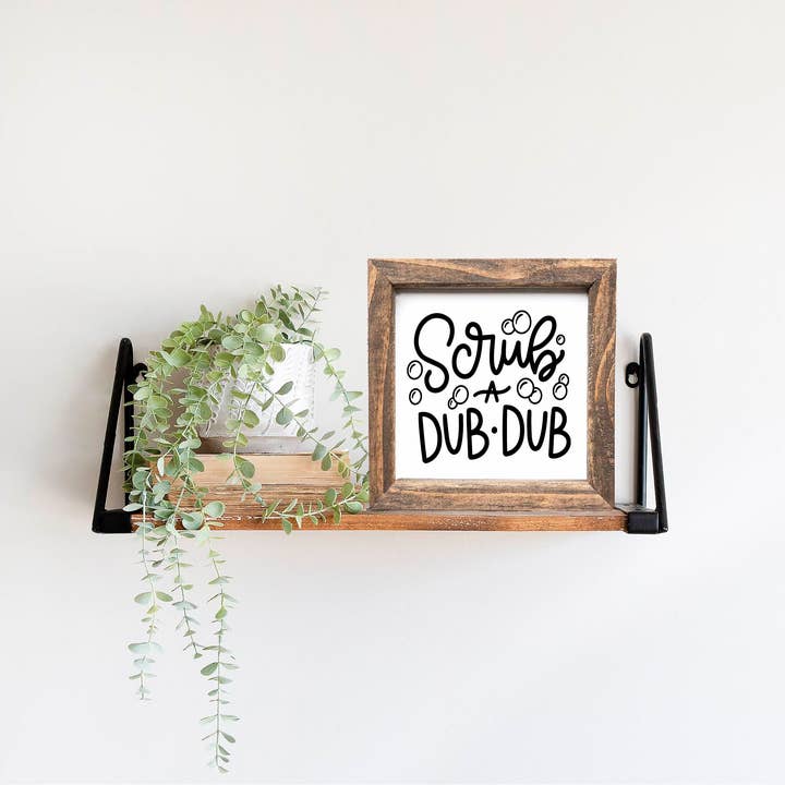 Teele and Co. - Wholesale Bathroom Sign - Scrub A Dub Dub Funny Bathroom Sign