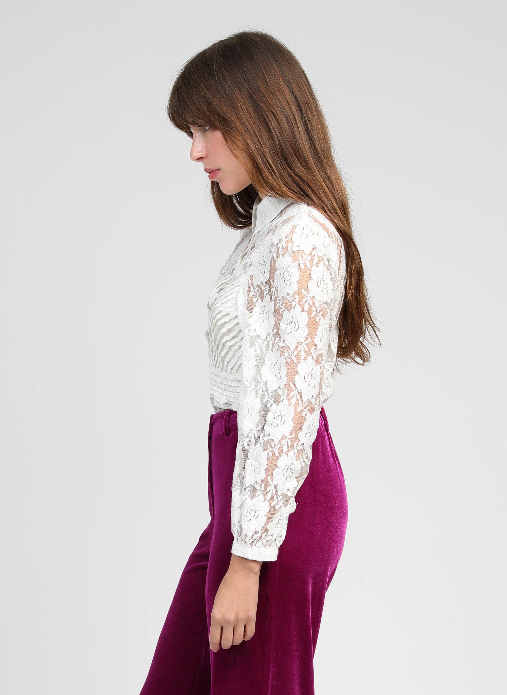 An'ge - Wholesale Button Down Shirt - Women's - SALOMEA SHIRT ecru3