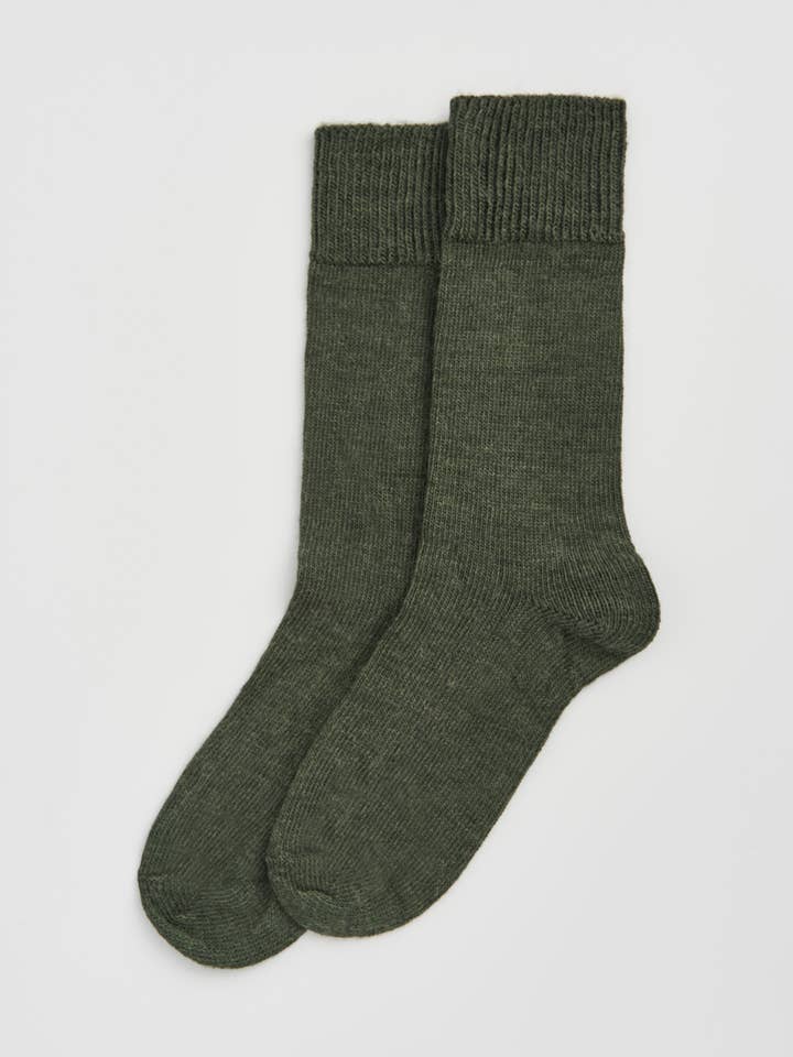 Chaussettes en alpaga Glen Green pour la vente par Pairs Socks