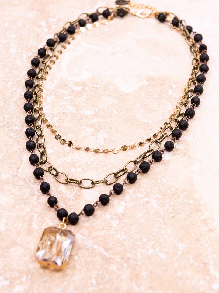 Hannah Necklace in Tri-color for wholesale by Dylan Designs