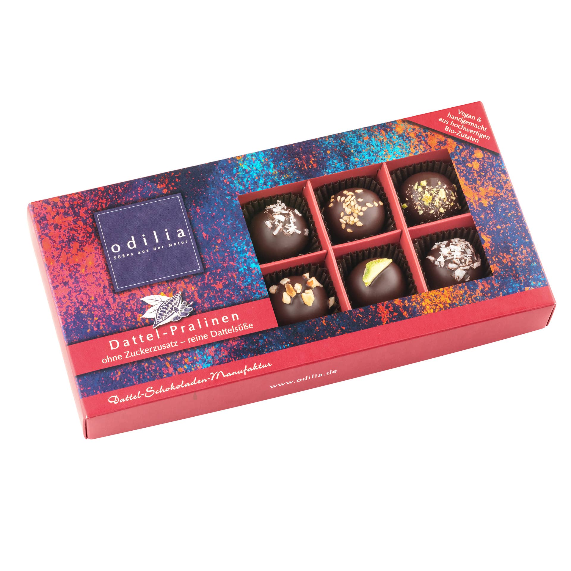 odilia - Wholesale Chocolate Box - Organic date Pralines1