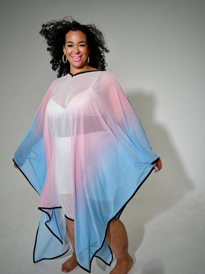 The Pink & Blue Kaftan for wholesale by BoiPKG