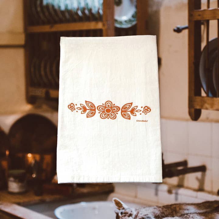 Green Bee Tea Towels - Wholesale Tea Towel - Butterfly Gold Towel | Tea Towel | Flour Sack Dish Towels2