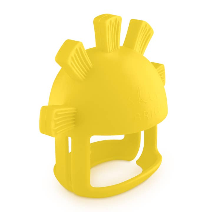 Yellow Shine Bright Teething Mitt for wholesale on Faire2