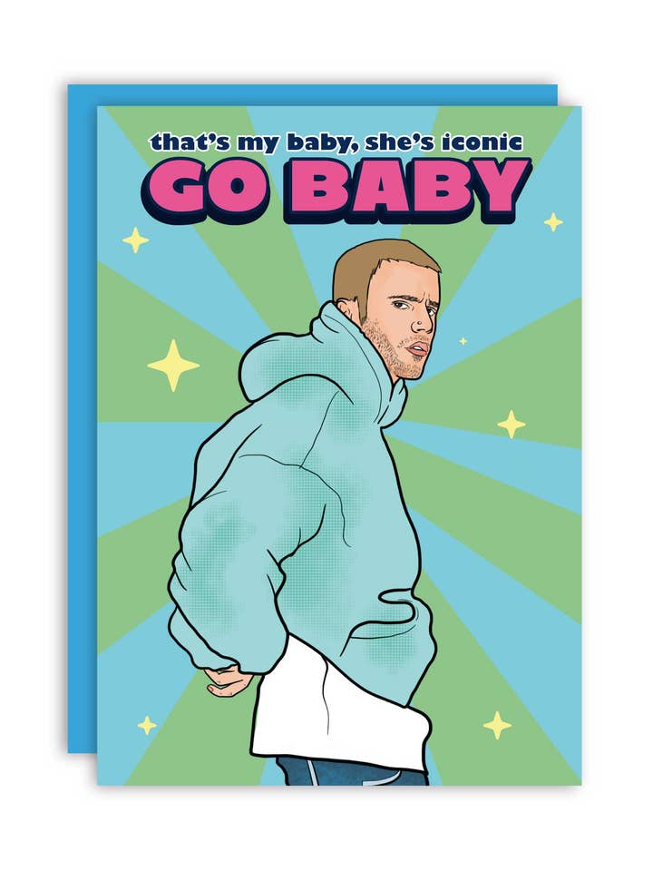 That's My Baby, She's Iconic Go Baby Greeting Card for wholesale by Studio Soph (We Pay Your Import Fees - We Ship DDP)