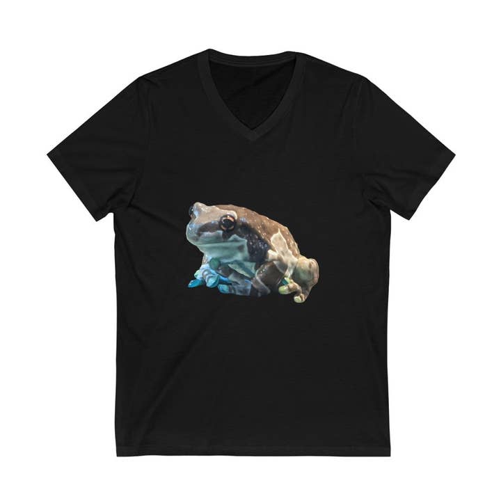 T-shirt unisexe à manches courtes et col en V Toad pour la vente par Marick Booster