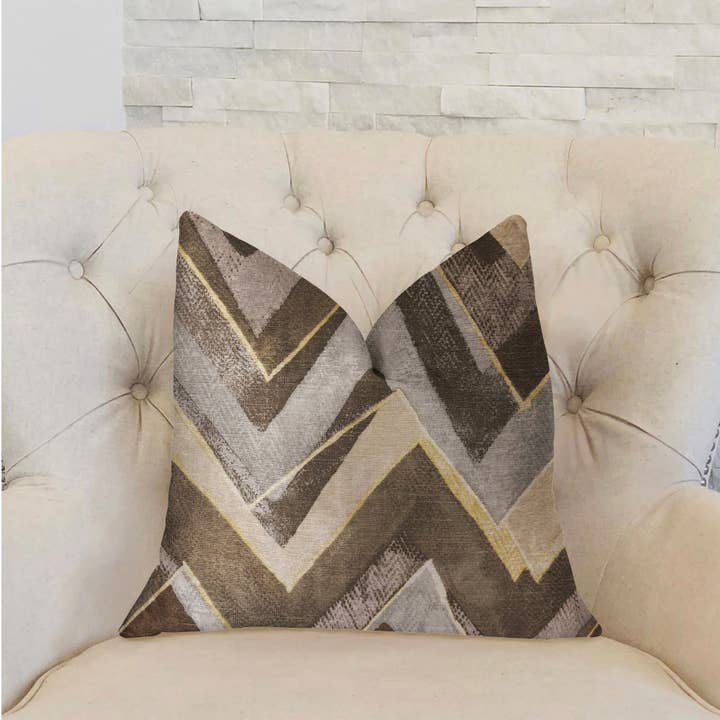 Plutus Home Brands - Vente Coussin décoratif - Coussin décoratif de luxe brun Badger Cove1