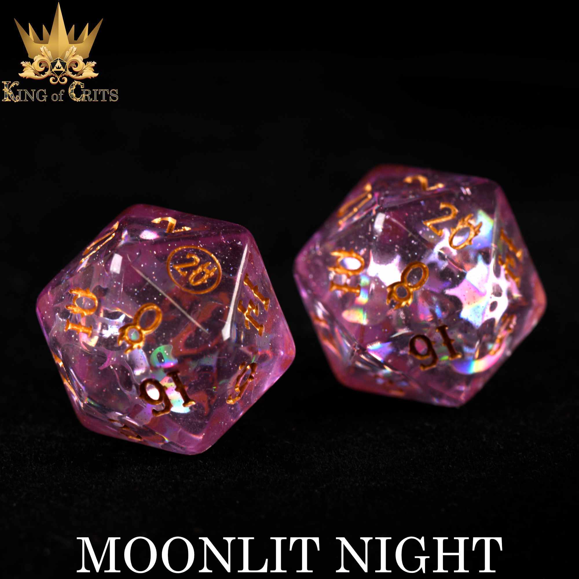 DNDDICE.COM – Dados por atacado – Moonlit Night - 12 Dice Set4