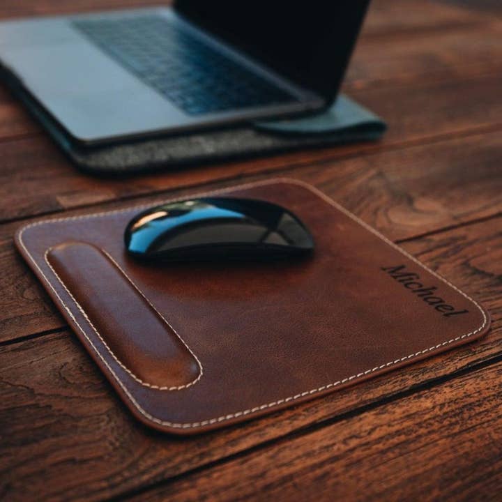Londo – Tapete de rato por atacado – Londo Top Grain Mouse Pele com Descanso de Pulso