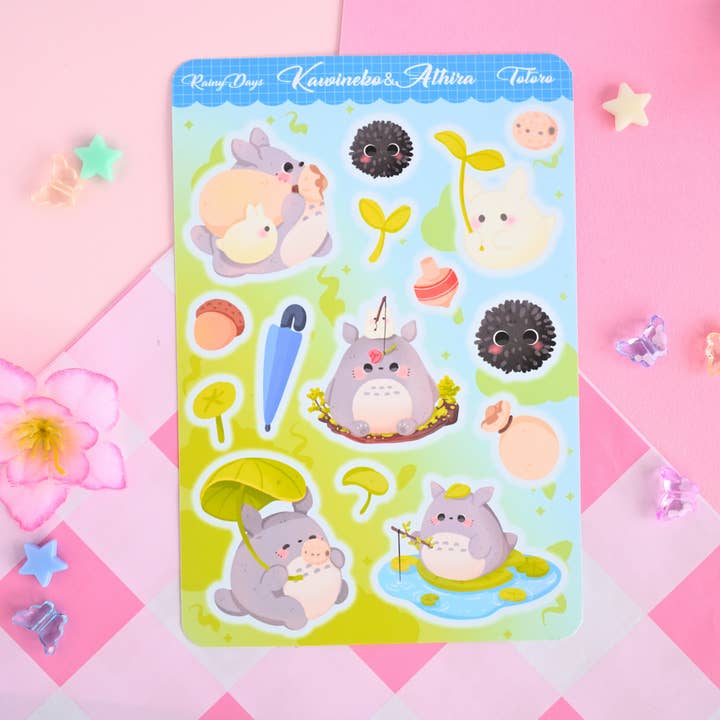 Kawineko - Wholesale Sticker - totoro anime sticker sheet kawaii cute planner
