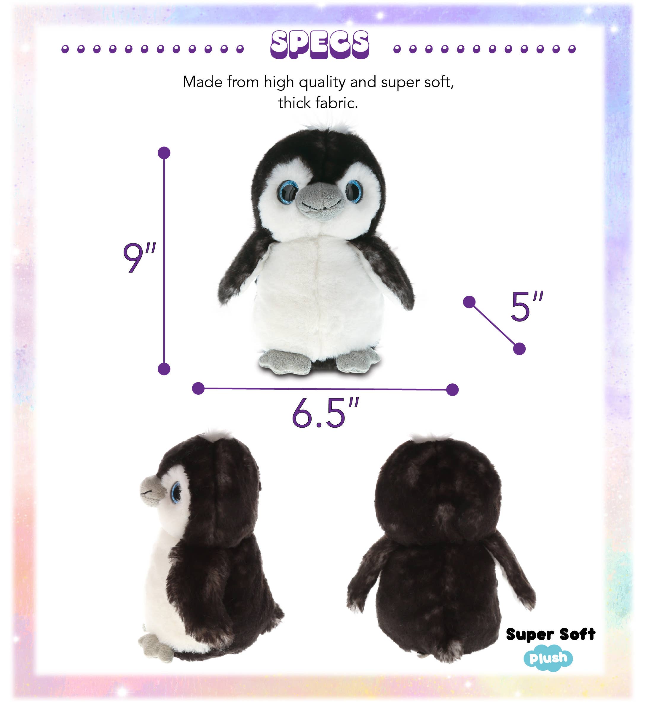 Cota Global – wholesale Stuffed/plush toy – Kids & baby – Super Soft Plush - Grey Penguin 9 Inch2