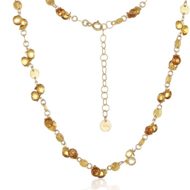 Collana con moneta di citrino per la vendita all'ingrosso da parte di Mabel Chong