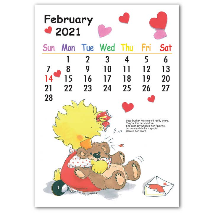 Suzy's Zoo Store - Wholesale Calendar - Suzy's Zoo 2021 Desktop Calendar