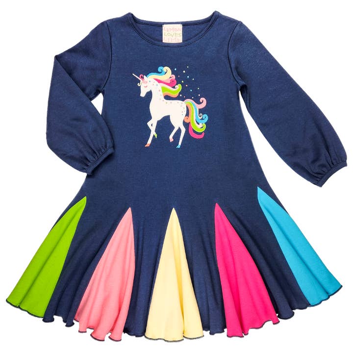 GIRL-Be A Unicorn Dress-Insignia for wholesale by Lemon Loves Lime