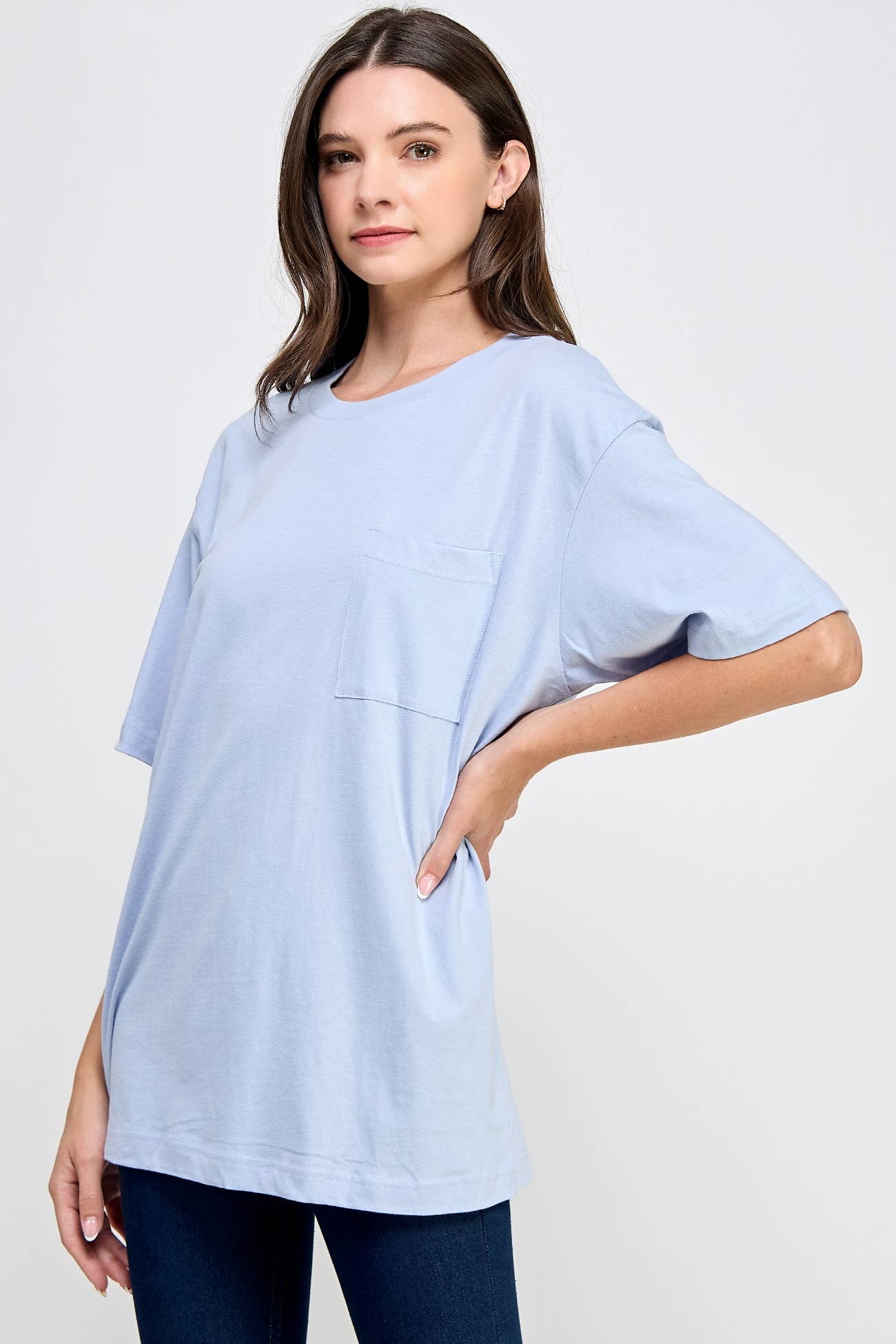 Honestee - Wholesale T-Shirt (Graphic) - Women's - Blank Short Sleeve T-Shirt with Chest Pocket9