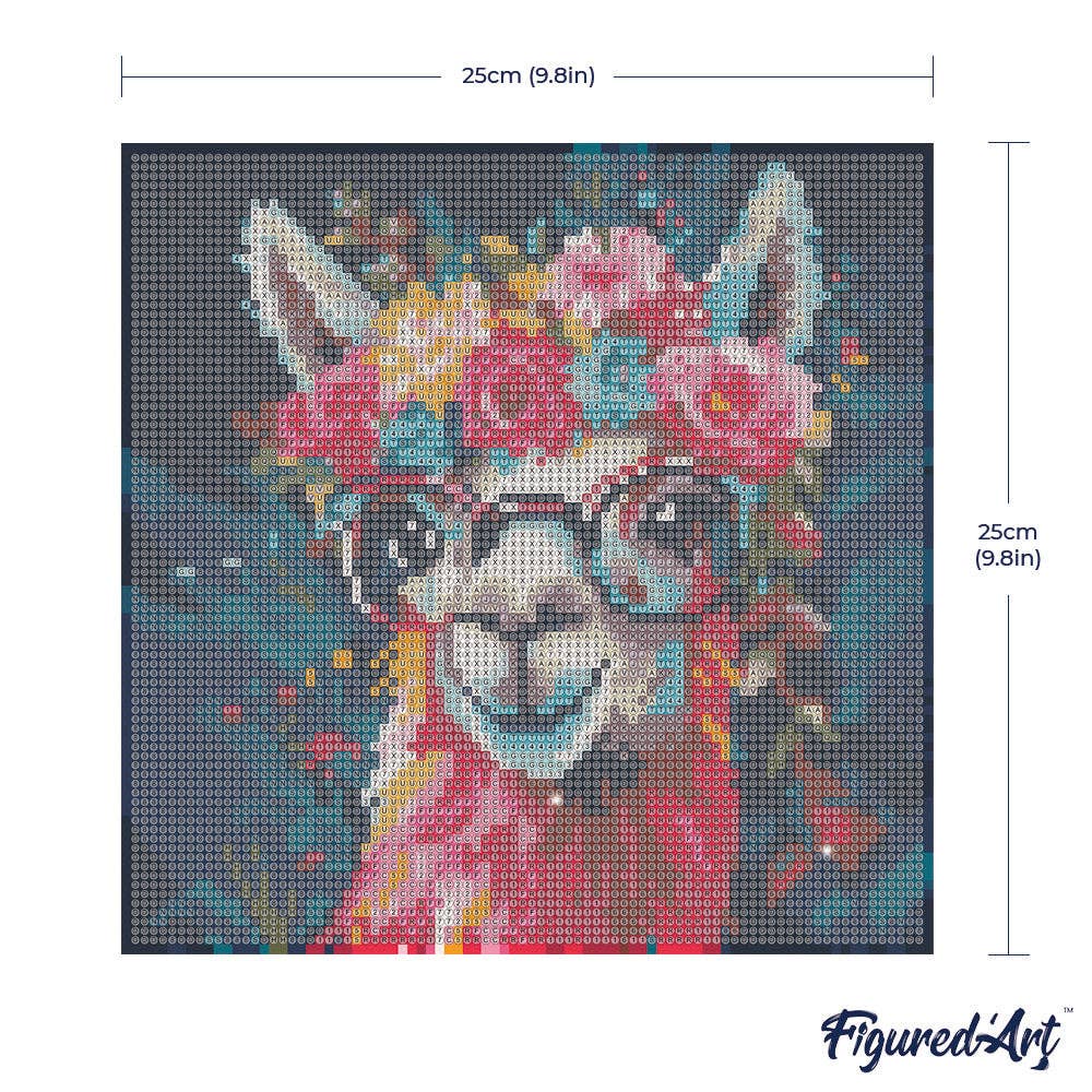 Figured'Art - Wholesale DIY Craft Kit - Mini Diamond Painting 25x25cm - Fantasy llama and flowers4