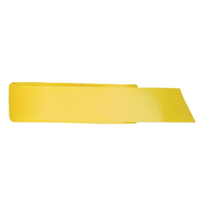 Yellow Satin Ribbon for wholesale by The Gift Wrap Company