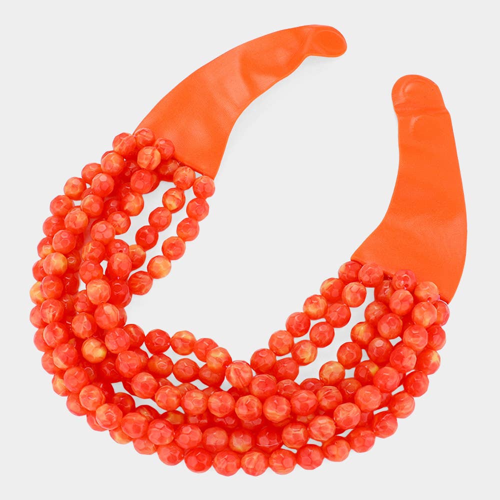 Sensibling Corp. – Colar com missangas/pérolas por atacado – Colar Magnético de Camadas com Contas Acrílicas Grossas e Pele Sintética26