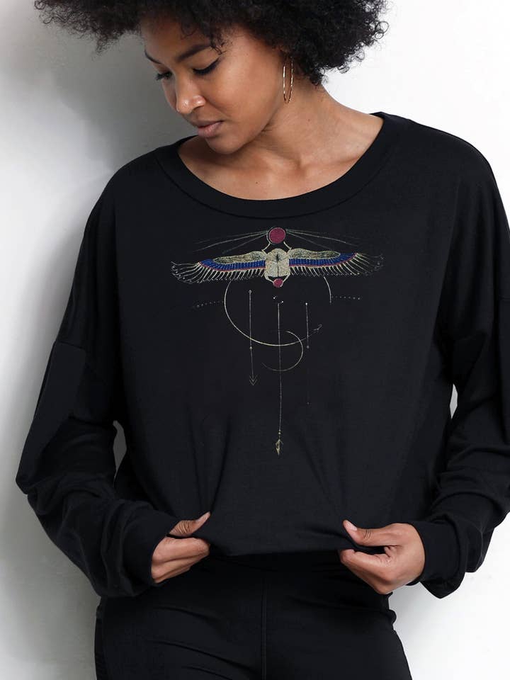Scarab Crop Sweatshirt for wholesale by NEOCLASSICS