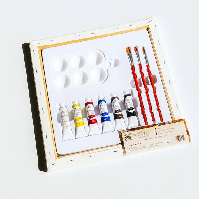 Stapledon Arts - Wholesale DIY Craft Kit - 11 Piece Paint Kit: Kè Kontan - Lady Flower2