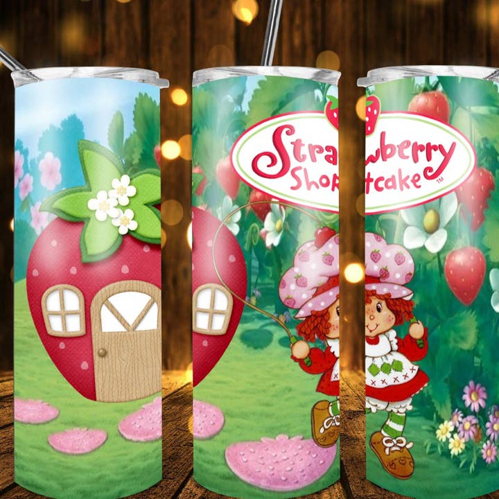 Copo de Aço 20oz Morango Shortcake por atacado de Farm Life Crafting