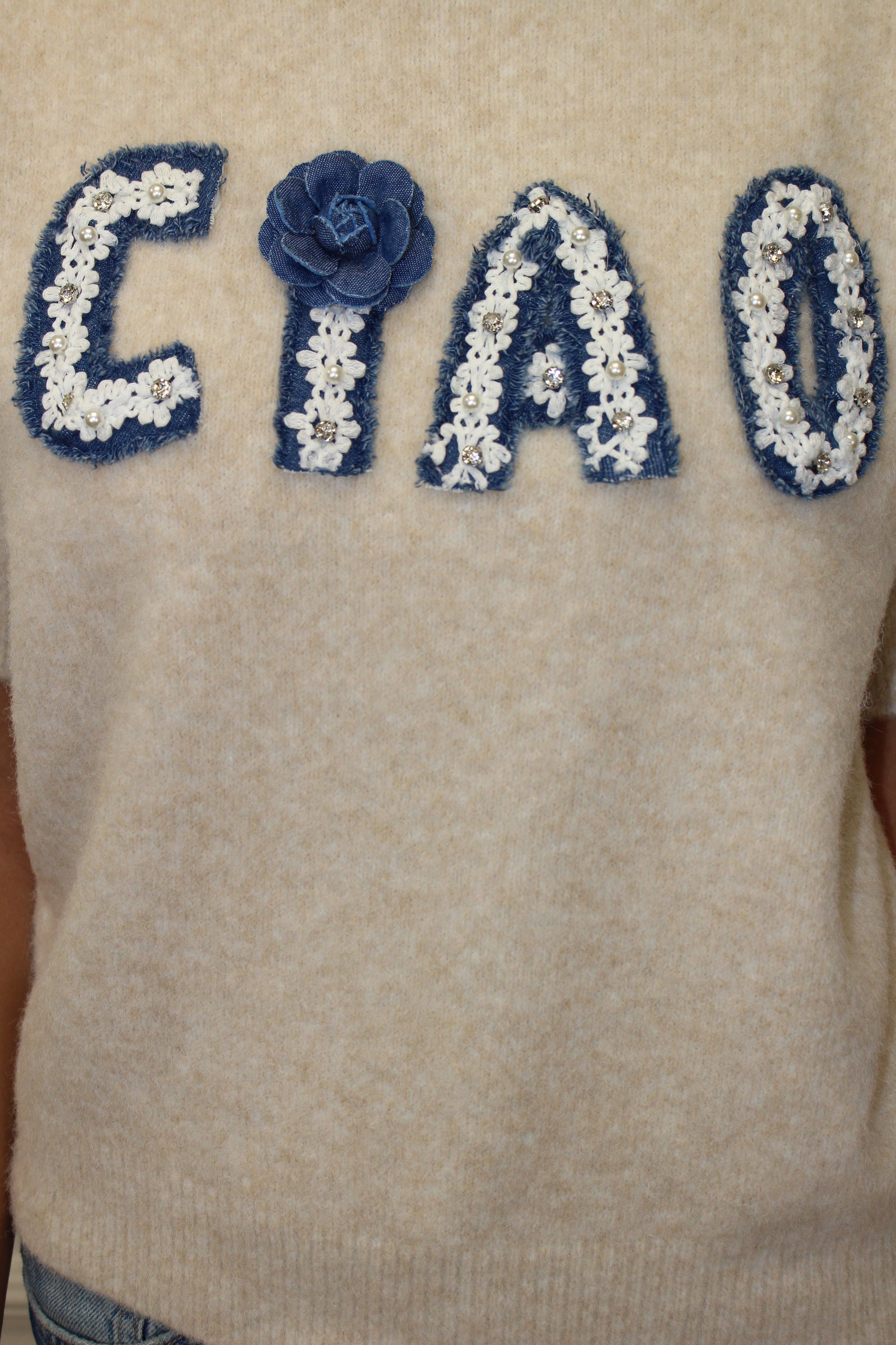 Chilli Girl Collection - Wholesale Knit Sweater - Women's - Round neck CIAO short sleeve sweater  4