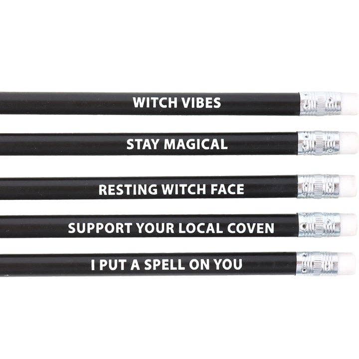 Something Different Wholesale - Wholesale Pencil - Pack of 5 Witchy Pencils2