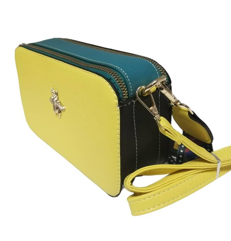 Superbia – wholesale Crossbody bag – Women's – Double Zipper 2 Straps Multi Colour Bee Camera Bag 22096