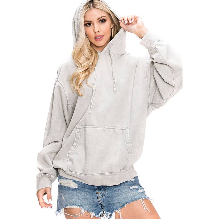 MINERALTVÄTTADE TRÖJOR MED HUVA för wholesale av HRTandLUV