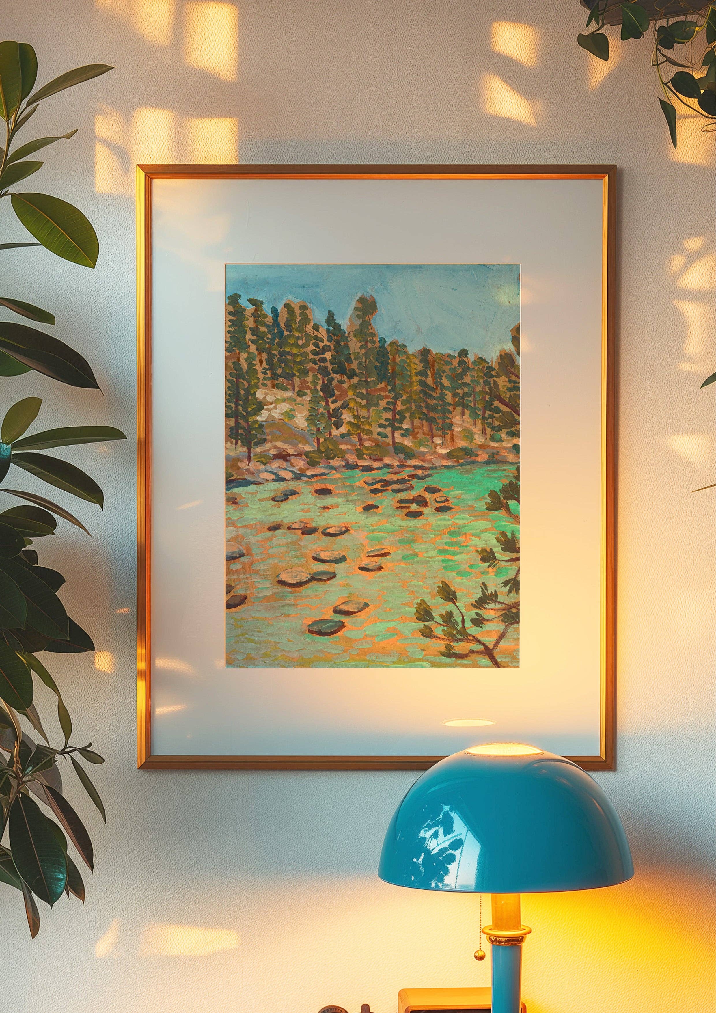 El Baker Art - Wholesale Art Print - Turquoise Waters of Lake Tahoe California Art Print2