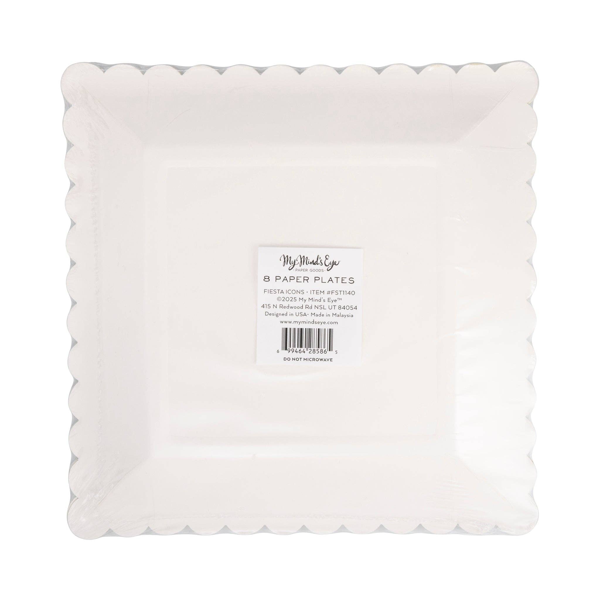 My Mind’s Eye - Vente Assiette jetable - FST1140 - Assiette Fiesta Icons 8"3