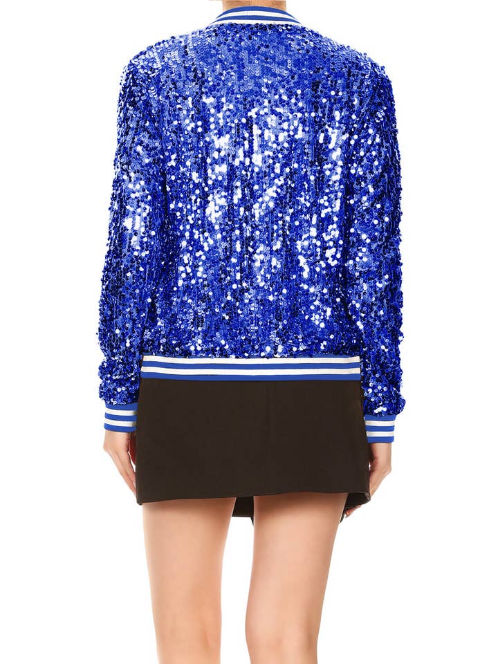 Anna Kaci Wholesale - Vente Bombers – femme - Blouson aviateur zippé à sequins4