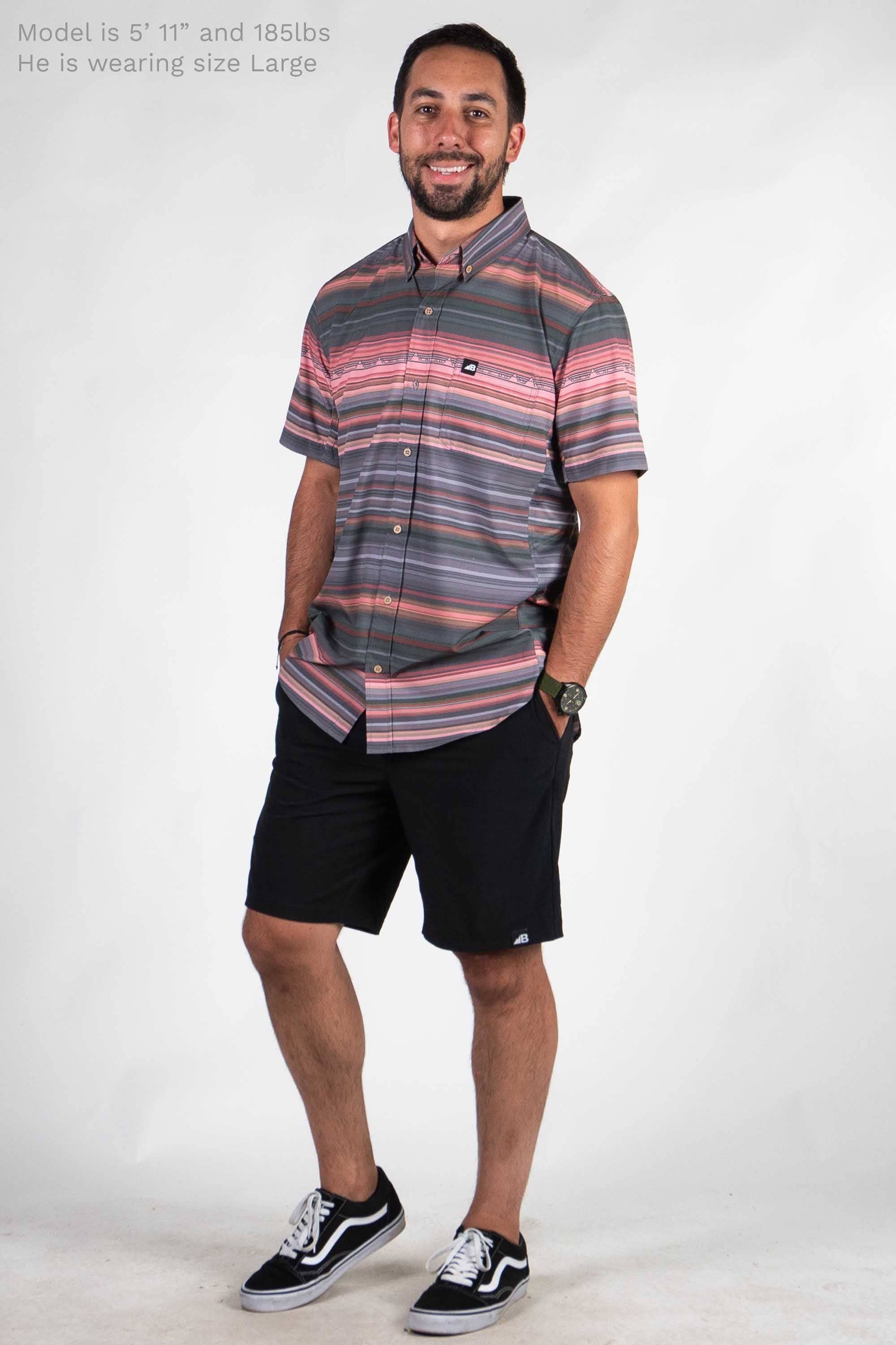 Belong Designs - Wholesale Button Down Shirt - Men's - Men's Vista Stretch Button Down42