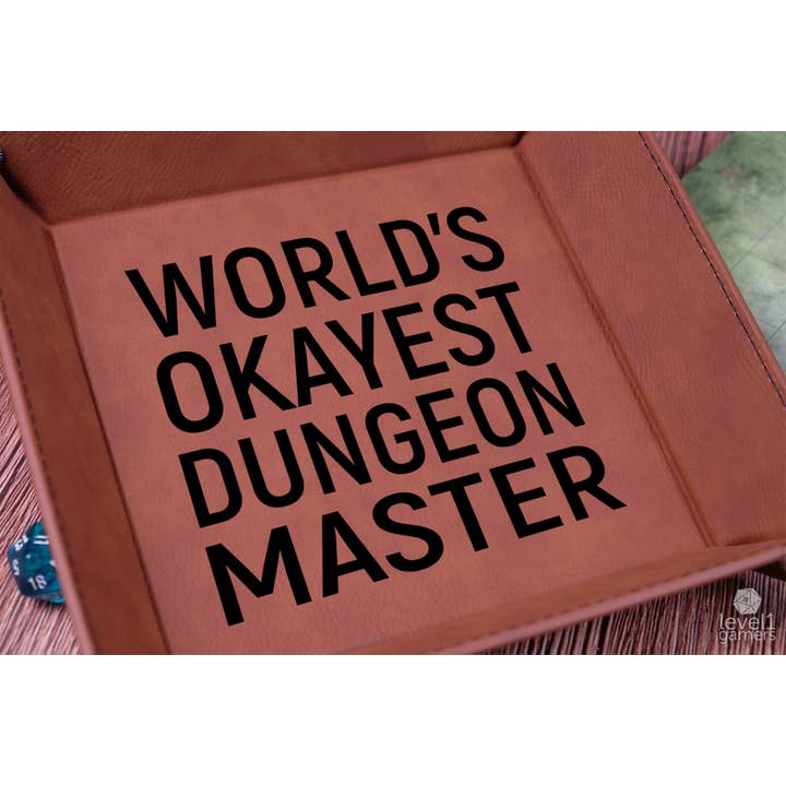 Level 1 Gamers - Wholesale Dice - World's Okayest Dungeon Master - D&D Dice Tray1