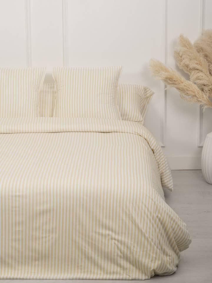 Jersey cotton pillow - Lined ecru bedding for wholesale by SISOMDOS