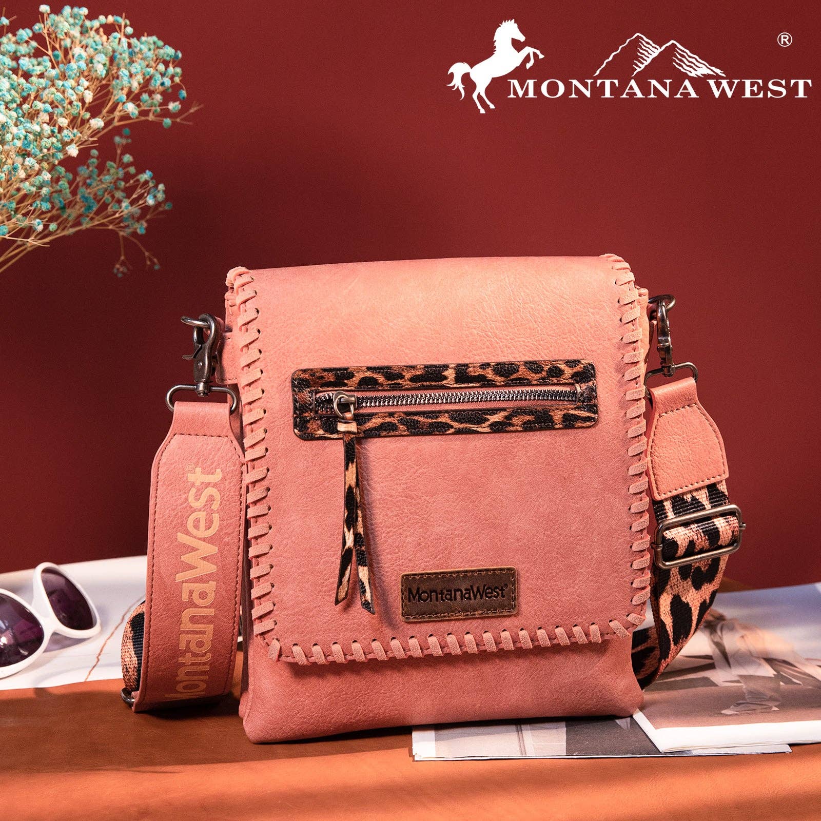 CandBBaby – Engroshandel Crossbodytaske - Dame – Montana West Crossbody-tasker til kvinder med to rum Western Crossbody-taske med printet guitarrem10